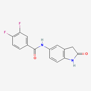 molecular formula C15H10F2N2O2 B2453978 3,4-difluoro-N-(2-oxoindolin-5-yl)benzamide CAS No. 921838-85-9