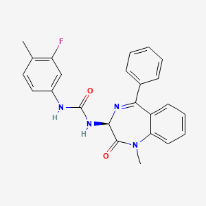 1-(1-methyl-2-oxo-5-phenyl-2,3-dihydro-1H-1,4-diazepin-3-yl)-3-(3-fluoro-4-methylphenyl)urea