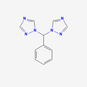 molecular formula C11H10N6 B2453991 1-[Phenyl(1,2,4-triazol-1-yl)methyl]-1,2,4-triazole CAS No. 305851-36-9