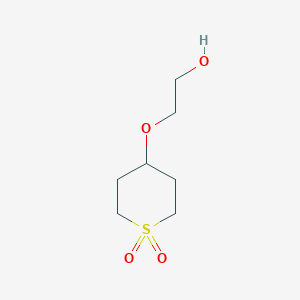 molecular formula C7H14O4S B2453997 4-(2-Hydroxyethoxy)-1lambda6-thiane-1,1-dione CAS No. 2137780-70-0