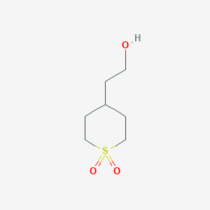 molecular formula C7H14O3S B2454001 4-(2-羟乙基)四氢-2H-硫杂环戊烷 1,1-二氧化物 CAS No. 1782025-98-2