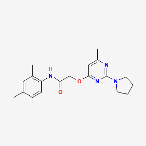 molecular formula C19H24N4O2 B2454006 N-(2,4-dimethylphenyl)-2-((6-methyl-2-(pyrrolidin-1-yl)pyrimidin-4-yl)oxy)acetamide CAS No. 1031961-67-7