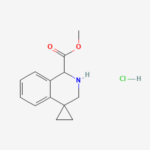 molecular formula C13H16ClNO2 B2454014 Methyl 2',3'-dihydro-1'H-spiro[cyclopropane-1,4'-isoquinoline]-1'-carboxylate hydrochloride CAS No. 2171576-81-9