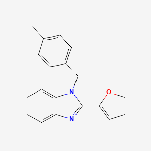 molecular formula C19H16N2O B2454015 2-(呋喃-2-基)-1-[(4-甲苯基)甲基]-1H-1,3-苯并二唑 CAS No. 637754-37-1