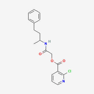 [(4-Phenylbutan-2-yl)carbamoyl]methyl 2-chloropyridine-3-carboxylate