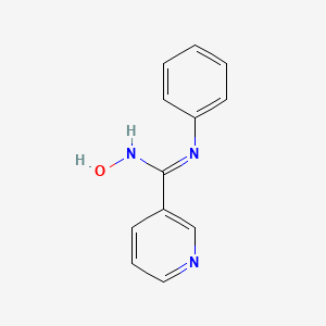 molecular formula C12H11N3O B2454028 N'-羟基-N-苯基-3-吡啶甲酰胺 CAS No. 65010-68-6