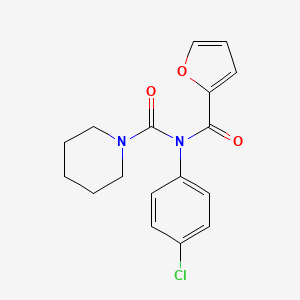 molecular formula C17H17ClN2O3 B2454042 N-(4-chlorophenyl)-N-(furan-2-carbonyl)piperidine-1-carboxamide CAS No. 899951-23-6