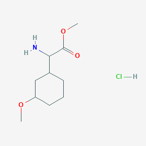 molecular formula C10H20ClNO3 B2454044 2-氨基-2-(3-甲氧基环己基)乙酸甲酯；盐酸盐 CAS No. 2408959-07-7