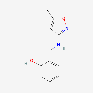 molecular formula C11H12N2O2 B2454048 2-(((5-甲基-3-异恶唑基)氨基)甲基)苯酚 CAS No. 298216-14-5