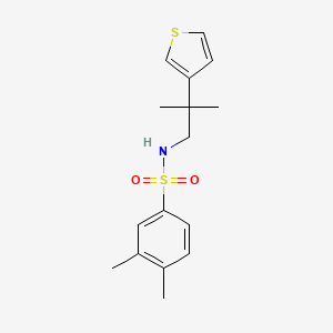 molecular formula C16H21NO2S2 B2454054 3,4-dimethyl-N-(2-methyl-2-(thiophen-3-yl)propyl)benzenesulfonamide CAS No. 2320537-06-0
