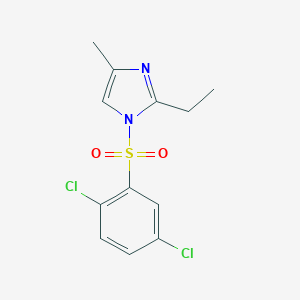 molecular formula C12H12Cl2N2O2S B245406 1-[(2,5-dichlorophenyl)sulfonyl]-2-ethyl-4-methyl-1H-imidazole 