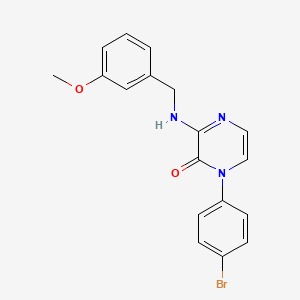 molecular formula C18H16BrN3O2 B2454063 1-(4-bromophenyl)-3-[(3-methoxybenzyl)amino]pyrazin-2(1H)-one CAS No. 899726-34-2