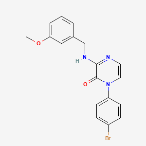 1-(4-Bromophenyl)-3-{[(3-methoxyphenyl)methyl]amino}-1,2-dihydropyrazin-2-one