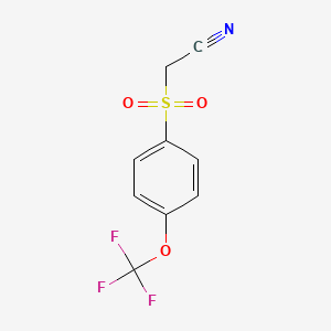 molecular formula C9H6F3NO3S B2454080 4-(Trifluoromethoxy)benzenesulphonylacetonitrile CAS No. 217186-16-8