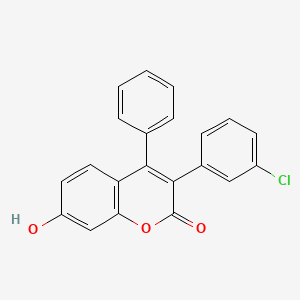 molecular formula C21H13ClO3 B2454082 3-(3-氯苯基)-7-羟基-4-苯基色满-2-酮 CAS No. 332104-34-4