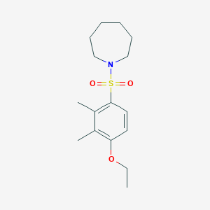 molecular formula C16H25NO3S B245409 1-(4-Ethoxy-2,3-dimethylbenzenesulfonyl)azepane 
