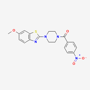 (4-(6-Methoxybenzo[d]thiazol-2-yl)piperazin-1-yl)(4-nitrophenyl)methanone
