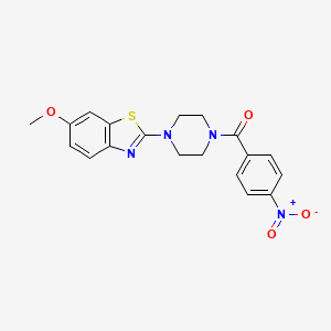 6-methoxy-2-[4-(4-nitrobenzoyl)piperazin-1-yl]-1,3-benzothiazole