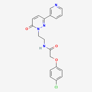 molecular formula C19H17ClN4O3 B2454107 2-(4-chlorophenoxy)-N-(2-(6-oxo-3-(pyridin-3-yl)pyridazin-1(6H)-yl)ethyl)acetamide CAS No. 1021108-22-4