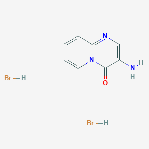 molecular formula C8H9Br2N3O B2454123 3-Aminopyrido[1,2-a]pyrimidin-4-one;dihydrobromide CAS No. 2470440-44-7