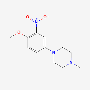 molecular formula C12H17N3O3 B2454141 1-(4-甲氧基-3-硝基苯基)-4-甲基哌嗪 CAS No. 1034617-86-1