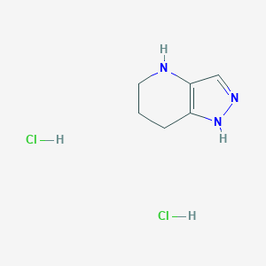 molecular formula C6H11Cl2N3 B2454144 4,5,6,7-Tetrahydro-1H-pyrazolo[4,3-b]pyridine dihydrochloride CAS No. 1951444-56-6