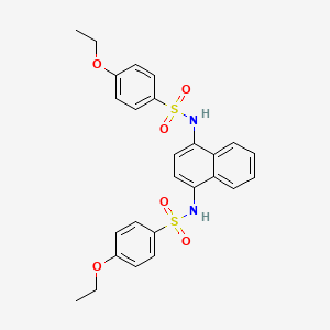 molecular formula C26H26N2O6S2 B2454157 4-乙氧基-N-[4-[(4-乙氧基苯基)磺酰胺基]萘-1-基]苯磺酰胺 CAS No. 419559-42-5