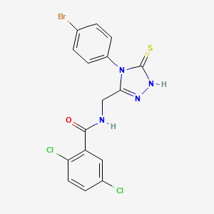 molecular formula C16H11BrCl2N4OS B2454158 N-[[4-(4-bromophenyl)-5-sulfanylidene-1H-1,2,4-triazol-3-yl]methyl]-2,5-dichlorobenzamide CAS No. 391887-01-7