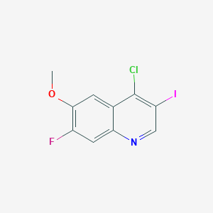 molecular formula C10H6ClFINO B2454162 4-氯-7-氟-3-碘-6-甲氧基喹啉 CAS No. 1602859-53-9
