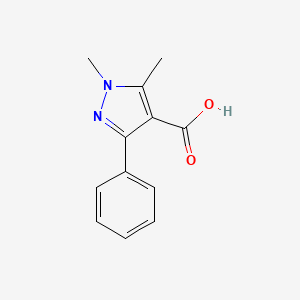 molecular formula C12H12N2O2 B2454168 1,5-二甲基-3-苯基-1H-吡唑-4-羧酸 CAS No. 1171501-41-9