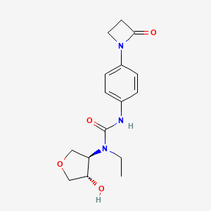 1-Ethyl-1-[(3R,4S)-4-hydroxyoxolan-3-yl]-3-[4-(2-oxoazetidin-1-yl)phenyl]urea