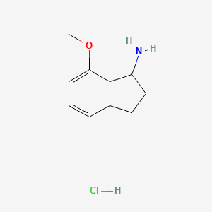 molecular formula C10H14ClNO B2454175 盐酸7-甲氧基-2,3-二氢-1H-茚-1-胺 CAS No. 1187160-18-4