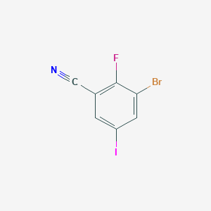 molecular formula C7H2BrFIN B2454177 3-Bromo-2-fluoro-5-iodobenzonitrile CAS No. 1160574-12-8