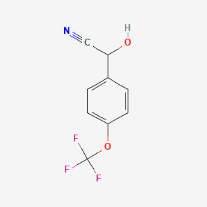 molecular formula C9H6F3NO2 B2454182 2-羟基-2-(4-(三氟甲氧基)苯基)乙腈 CAS No. 1155915-20-0