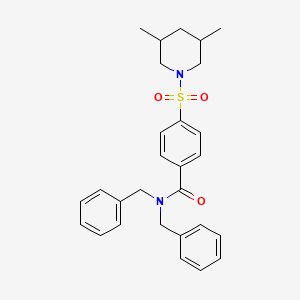 N,N-dibenzyl-4-((3,5-dimethylpiperidin-1-yl)sulfonyl)benzamide