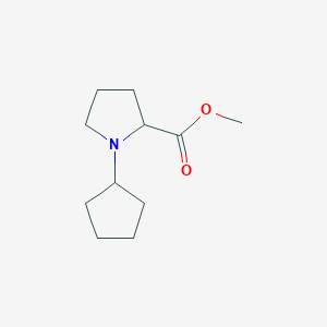 molecular formula C11H19NO2 B2454193 Methyl 1-cyclopentylpyrrolidine-2-carboxylate CAS No. 1485728-95-7
