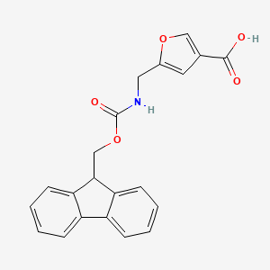 molecular formula C21H17NO5 B2454195 5-[({[(9H-芴-9-基)甲氧基]羰基}氨基)甲基]呋喃-3-羧酸 CAS No. 1936714-49-6