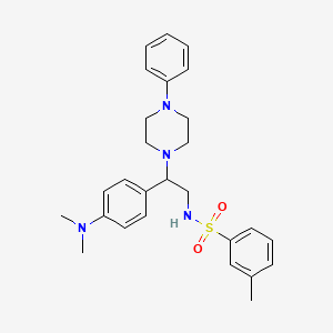 N-{2-[4-(dimethylamino)phenyl]-2-(4-phenylpiperazin-1-yl)ethyl}-3-methylbenzene-1-sulfonamide