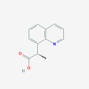 molecular formula C12H11NO2 B2454223 (2S)-2-Quinolin-8-ylpropanoic acid CAS No. 2248174-27-6