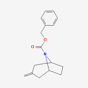 molecular formula C16H19NO2 B2454225 Benzyl 3-methylene-8-azabicyclo[3.2.1]octane-8-carboxylate CAS No. 1820673-64-0