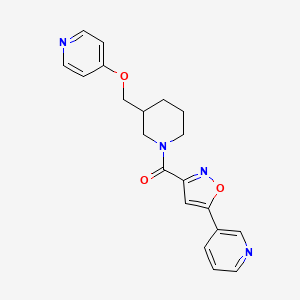 3-(3-{3-[(Pyridin-4-yloxy)methyl]piperidine-1-carbonyl}-1,2-oxazol-5-yl)pyridine