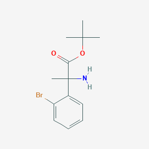 molecular formula C13H18BrNO2 B2454235 Tert-butyl 2-amino-2-(2-bromophenyl)propanoate CAS No. 2248365-46-8