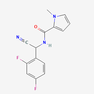 molecular formula C14H11F2N3O B2454236 N-[cyano(2,4-difluorophenyl)methyl]-1-methyl-1H-pyrrole-2-carboxamide CAS No. 1375231-90-5