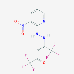 (2Z,4Z)-1,1,1,5,5,5-hexafluoro-4-[2-(3-nitropyridin-2-yl)hydrazin-1-ylidene]pent-2-en-2-ol