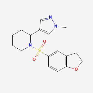 1-((2,3-dihydrobenzofuran-5-yl)sulfonyl)-2-(1-methyl-1H-pyrazol-4-yl)piperidine