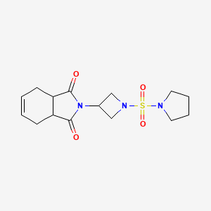 molecular formula C15H21N3O4S B2454246 2-(1-(pyrrolidin-1-ylsulfonyl)azetidin-3-yl)-3a,4,7,7a-tetrahydro-1H-isoindole-1,3(2H)-dione CAS No. 2034424-18-3