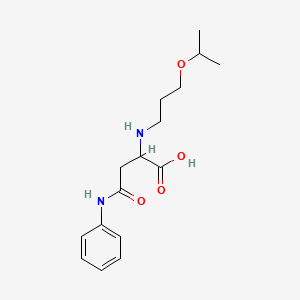 molecular formula C16H24N2O4 B2454253 2-((3-Isopropoxypropyl)amino)-4-oxo-4-(phenylamino)butanoic acid CAS No. 1048005-74-8