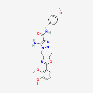 molecular formula C24H26N6O5 B2454258 4-[6-(2-methoxyphenoxy)pyridazin-3-yl]-N-(2-phenylethyl)benzamide CAS No. 1251682-31-1