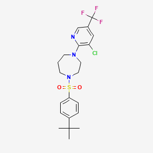 1-(4-Tert-butylphenyl)sulfonyl-4-[3-chloro-5-(trifluoromethyl)pyridin-2-yl]-1,4-diazepane
