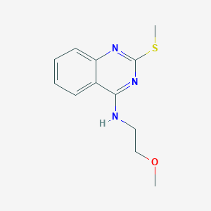 molecular formula C12H15N3OS B2454270 N-(2-methoxyethyl)-2-(methylsulfanyl)-4-quinazolinamine CAS No. 343374-24-3